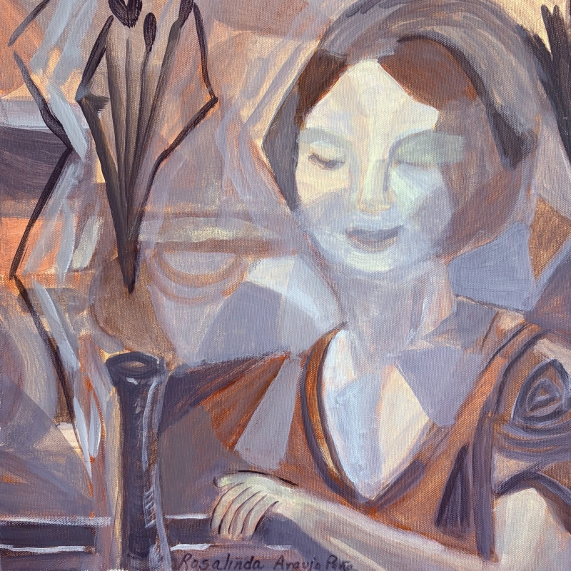 Self Portrait by artist Rosalinda Peña